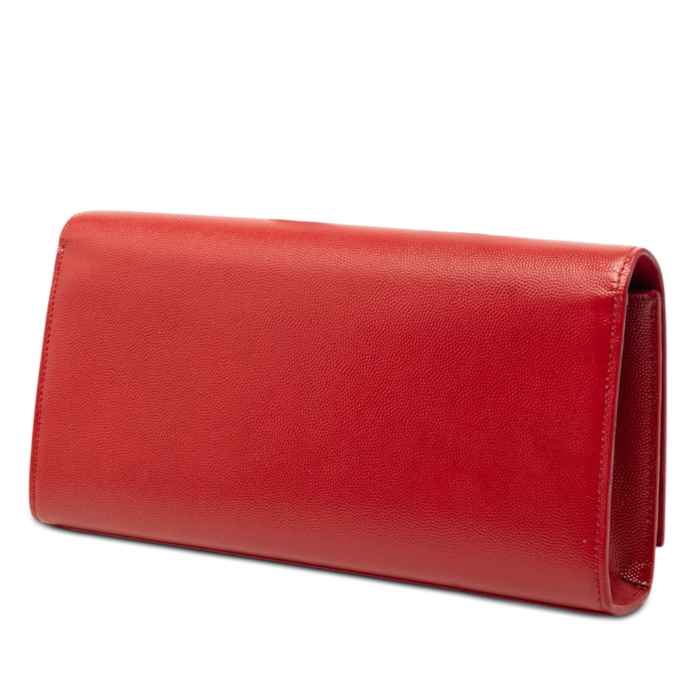 Pre-Loved Saint Laurent Grain de Poudre Monogram Cassandre Clutch - Picture 2 of 8